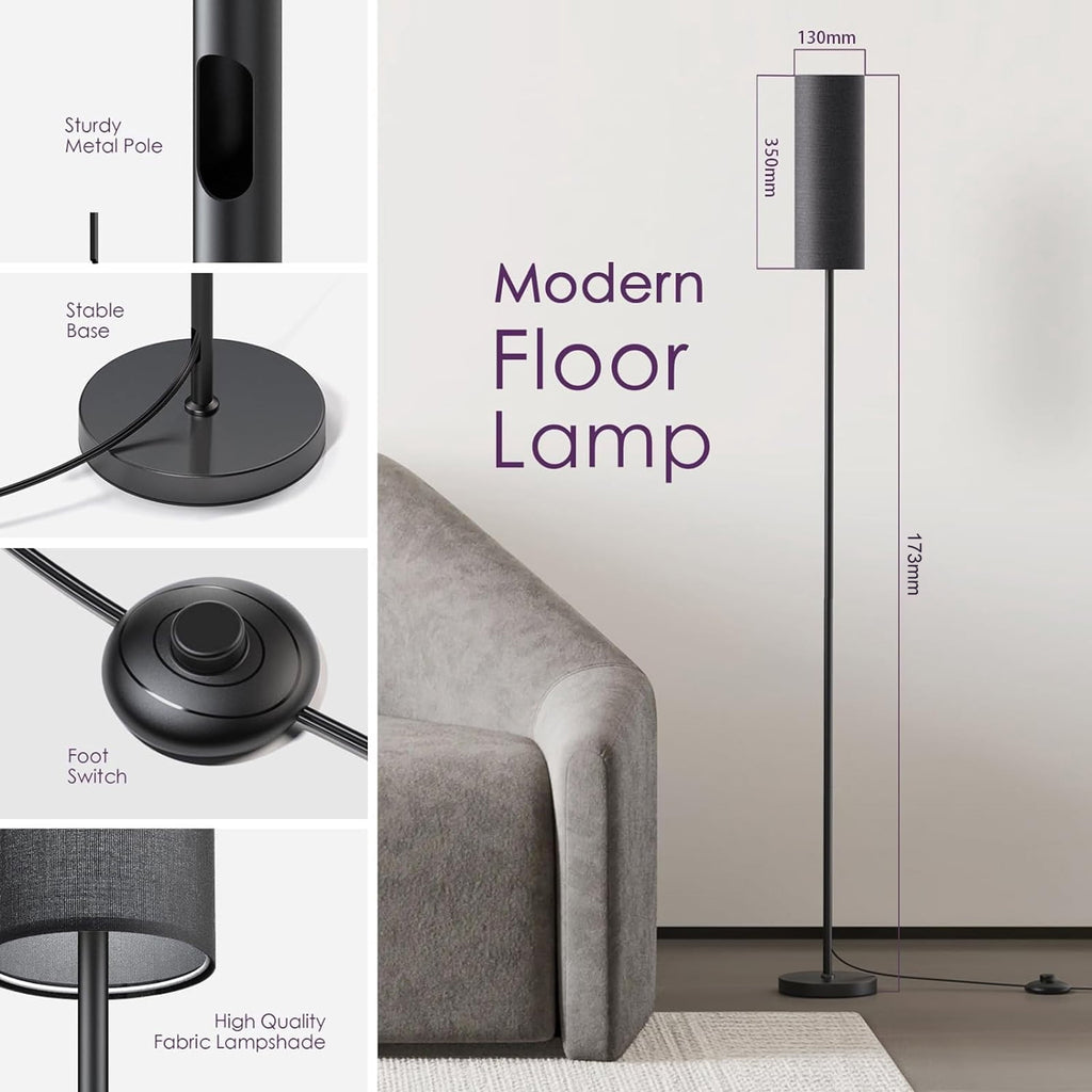 Cozylumi™ Neoglint Modern RGB Floor Lamp, Tall Dimmable Standing Light with App &