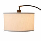 Cozylumi™ Michelle 71-Inch Metal Arc Floor Lamp with White Fabric Shade and 3-Way Switch