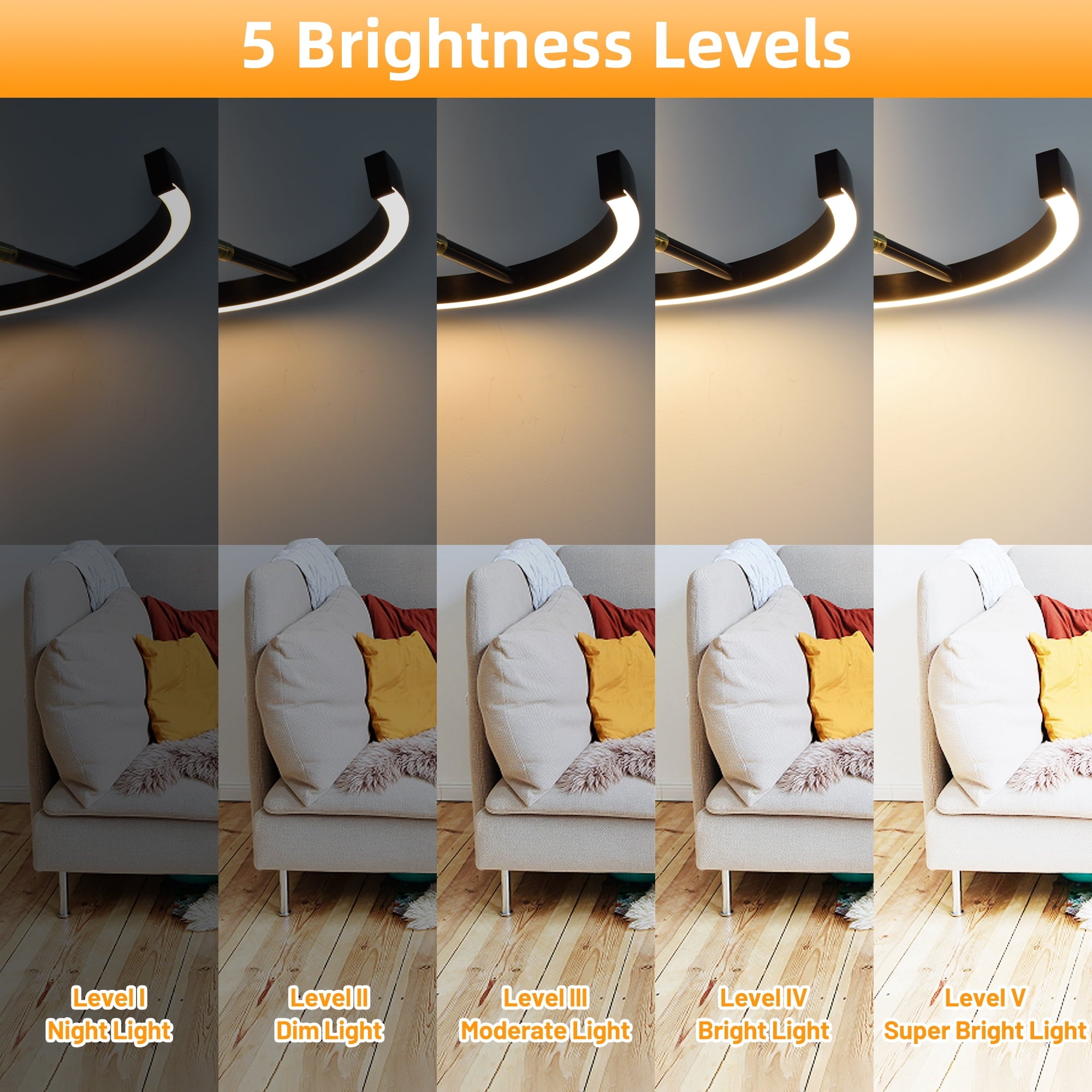Cozylumi™ Hlite LED Floor Lamp,Rotatable Standing Lamp with Touch Control, 30W Modern