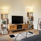 Cozylumi™ LIFE Floor Lamp with Shelves & Remote, 4-Tier Dimmable S Shape Standing Lamp