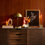 Cozylumi™ Modern Dome 18 in Touch On/Off Table Lamp, Brass