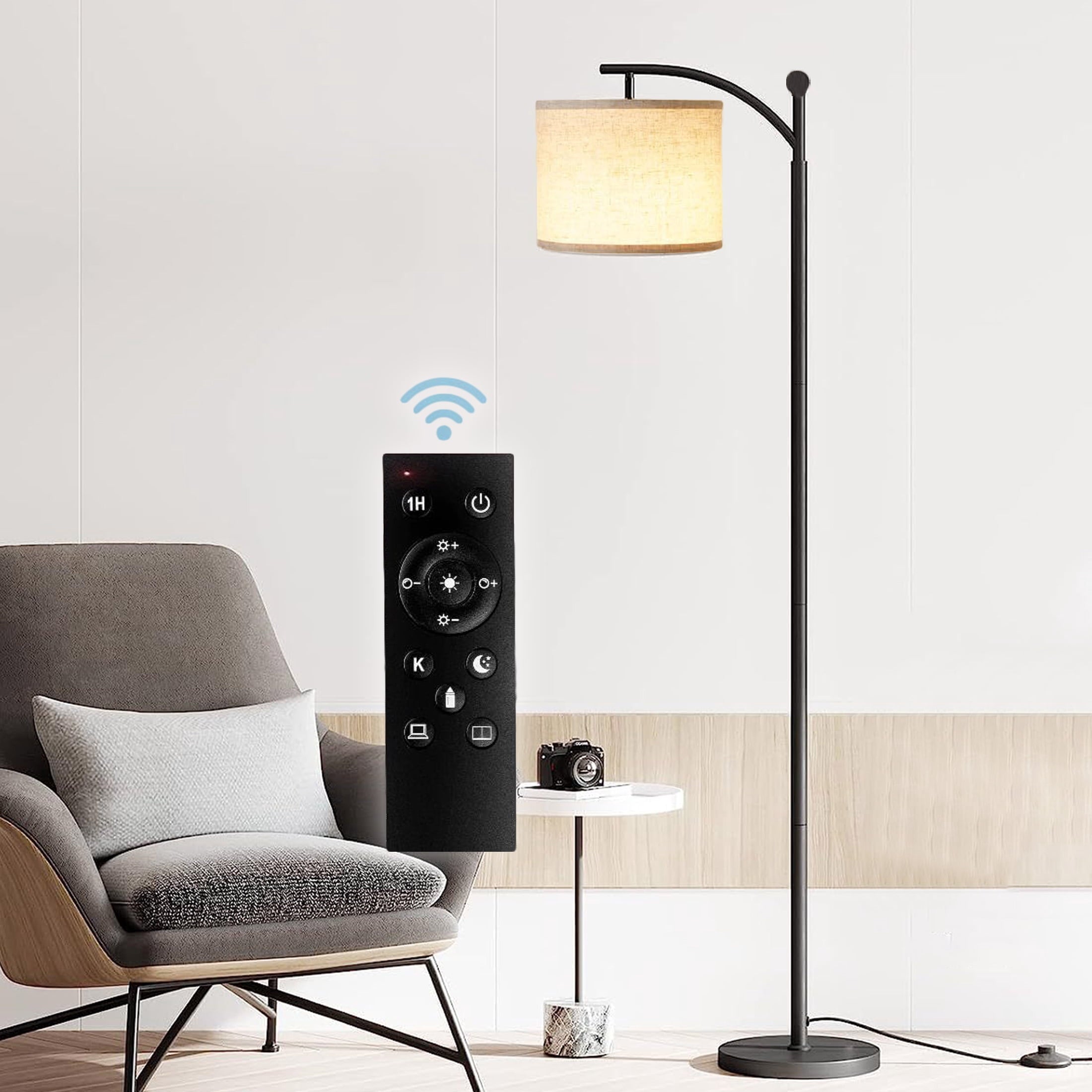 Cozylumi™ Floor Lamp for Living Room, Arc Standing Lamp with Remote Control, Dimmable