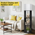 Cozylumi™ Floor Lamp with Shelves, Standing Lamp with 3 Color Temperature LED Bulb for