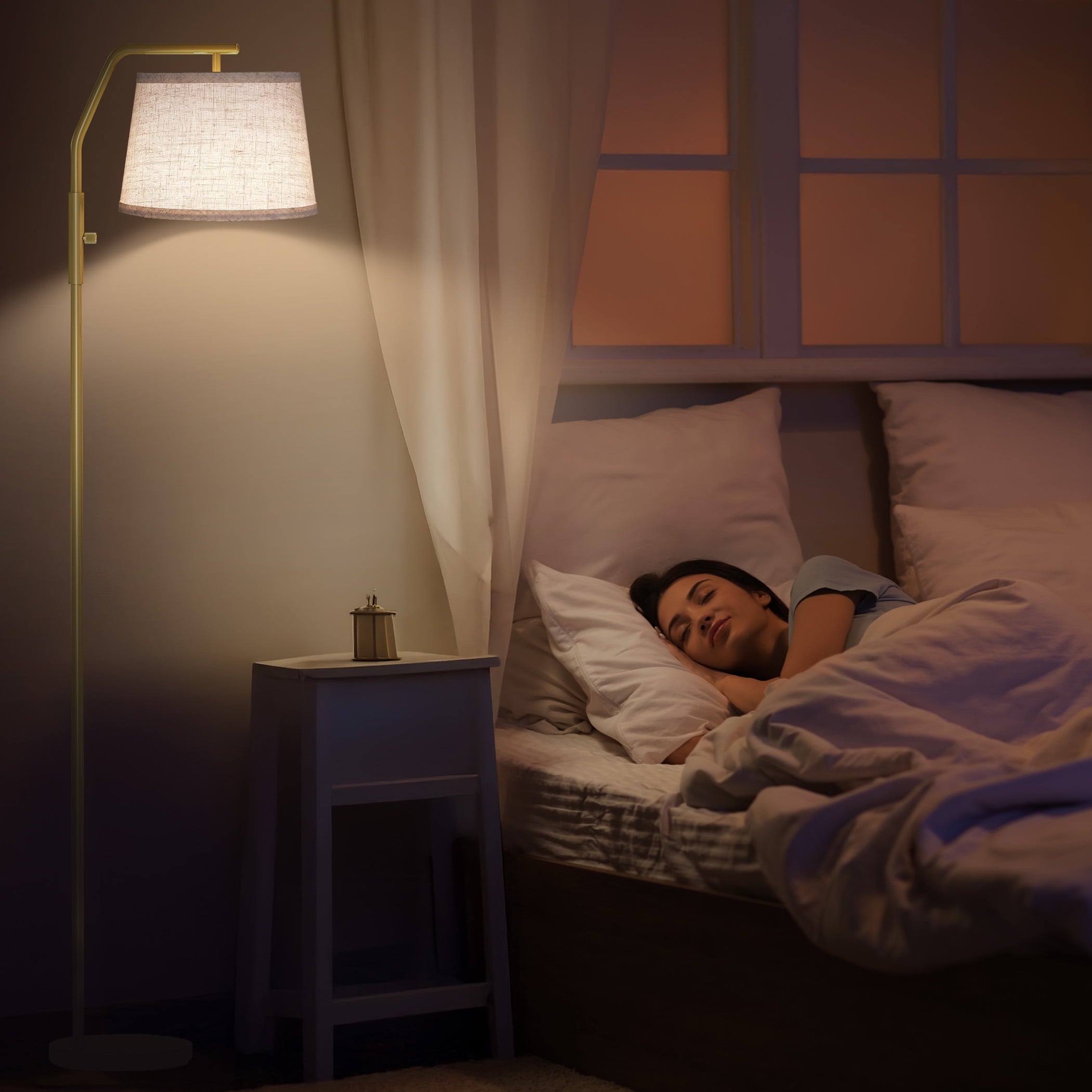 Cozylumi™ Floor Lamp for Living Room, 9W Bulb Included, Lamp for Bedroom with Adjust