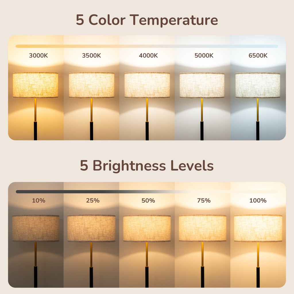 Cozylumi™ 65 inch Mid-Century Modern Floor Lamps for Living Room, Retro Floor Lamps