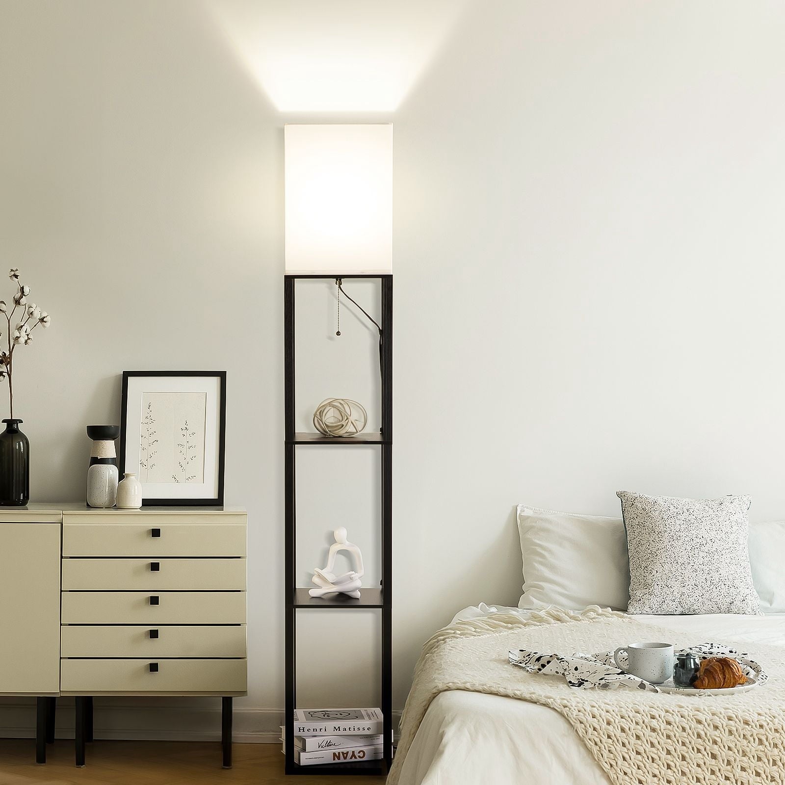 Cozylumi™ 63'' Floor Lamps with Shelves, Home Standing Lamp, Include 1000 Lumens