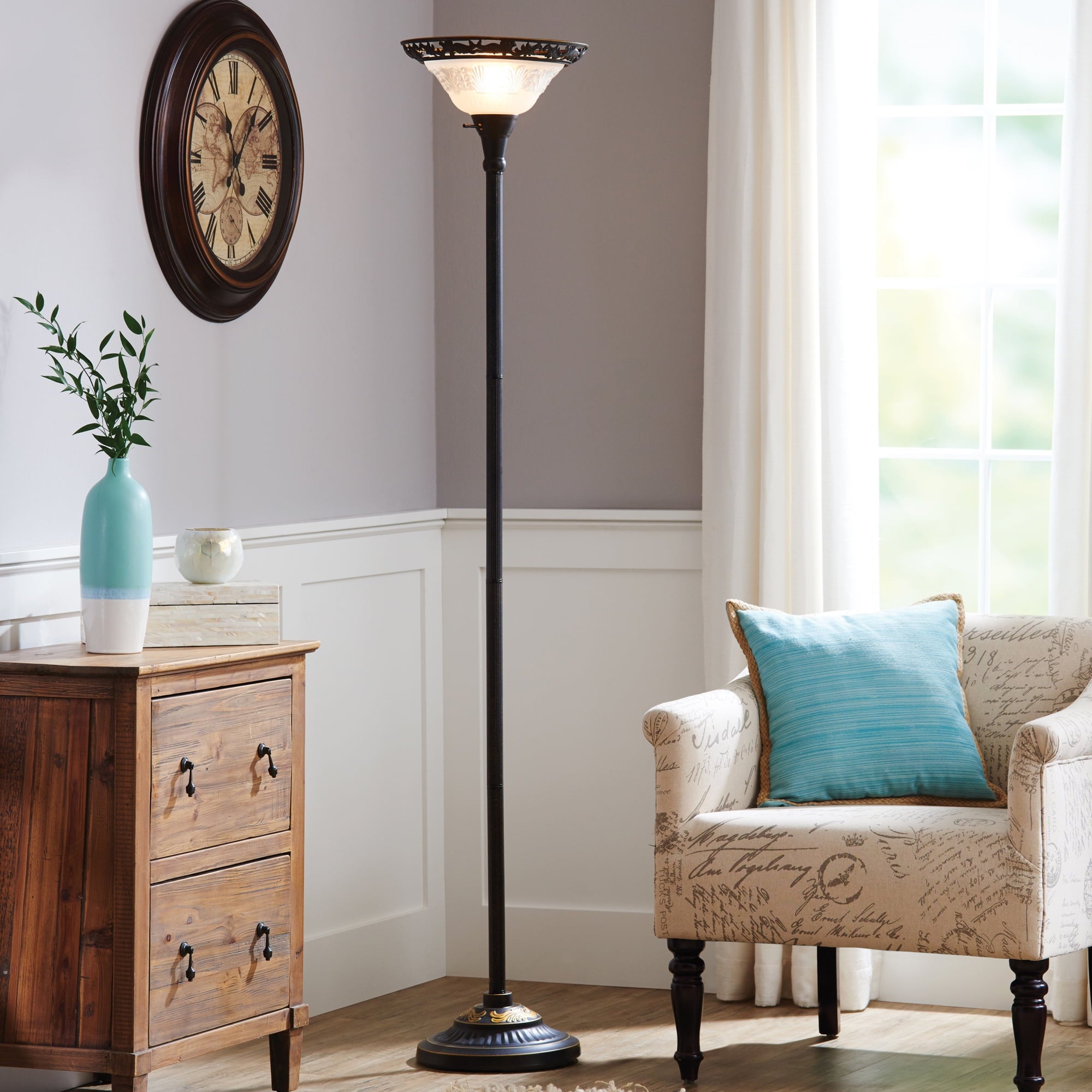 Cozylumi™ Traditional Bronze Victorian Floor Lamp 70"