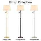 Cozylumi™ KAWOTI 64.5" Adjustable Floor Lamp with Swing Arm, 3-Way Dimmable Standing