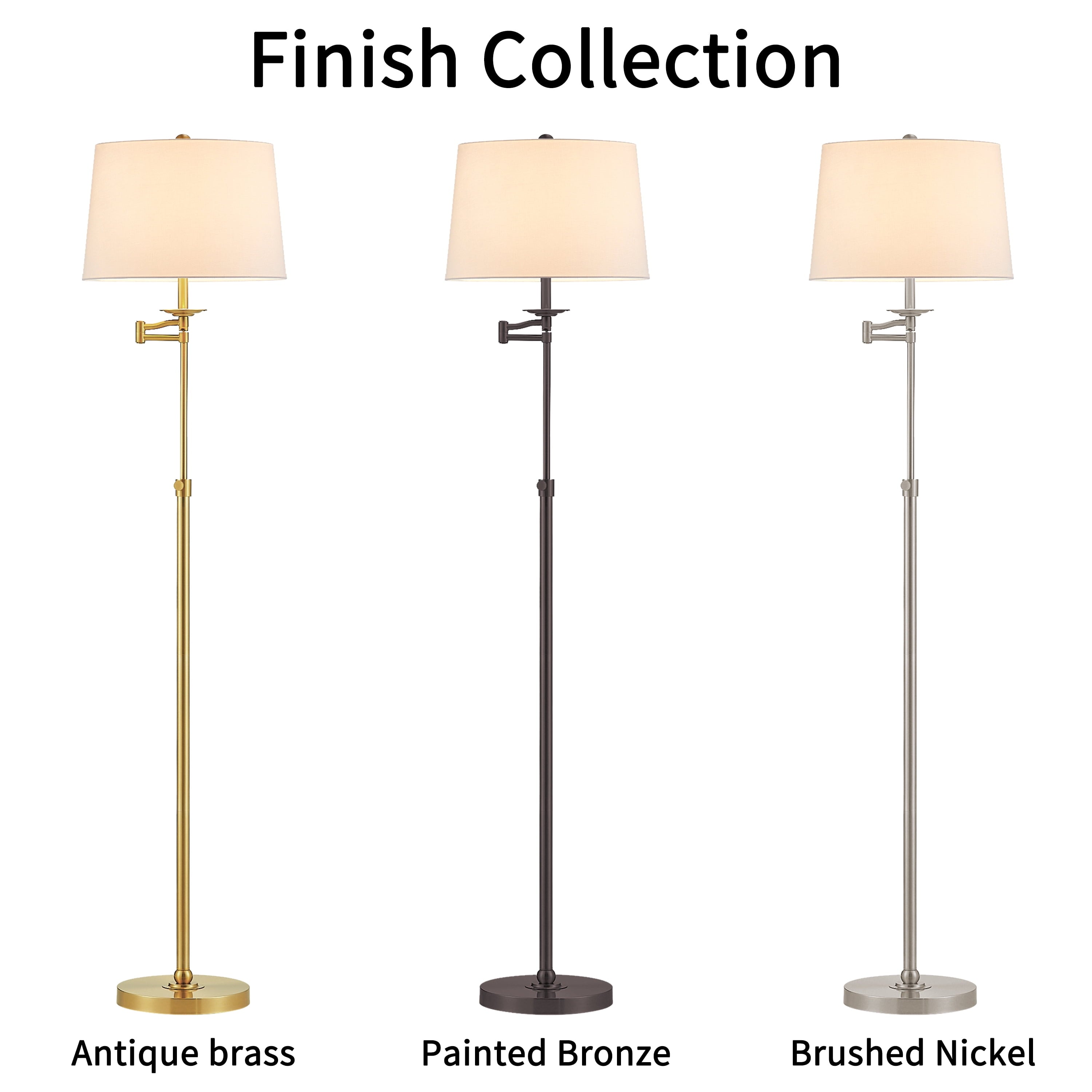 Cozylumi™ KAWOTI 64.5" Adjustable Floor Lamp with Swing Arm, 3-Way Dimmable Standing