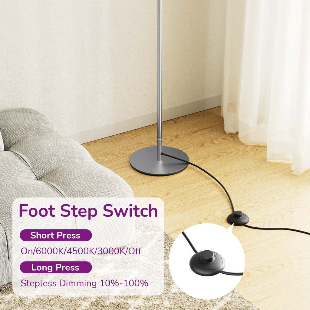 Cozylumi™ Modern LED Corner Floor Lamp Set of 2 with 2 Remote for Living Room