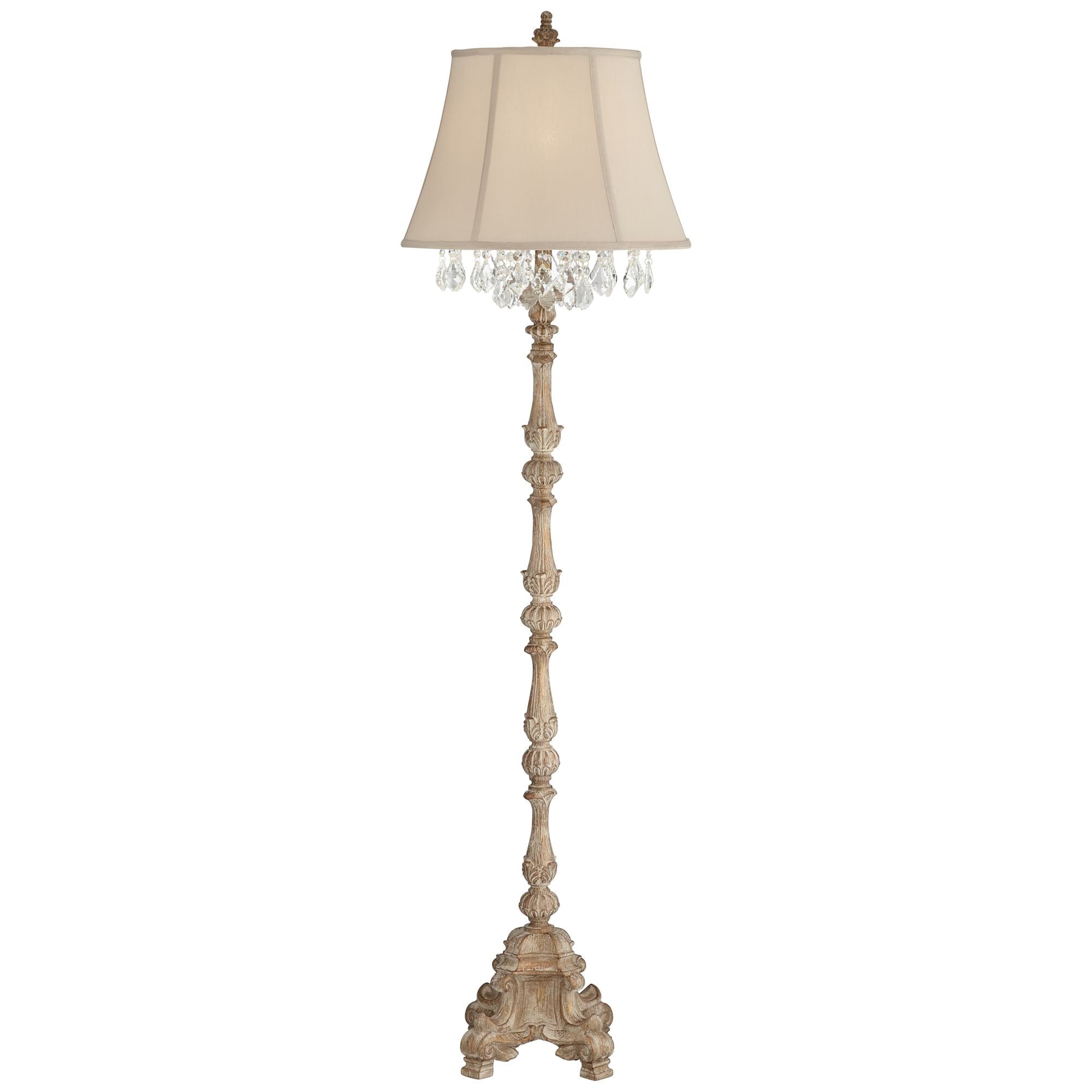 Cozylumi™ Duval Country Cottage Floor Lamp 63 1/2" Tall Distressed Faux Wood