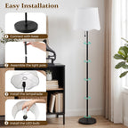 Cozylumi™ 60 Inch Adjustable Color Floor Lamp Pull Chain Light with Bulb for Home