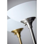 Cozylumi™ Glenn 71" 2-Light Modern Dimmable Brushed Steel Lamp with Frosted Bowl