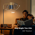 Cozylumi™ JOPESO Modern Industrial 59" Floor Lamp, Adjustable Lampshade Antique Brass &