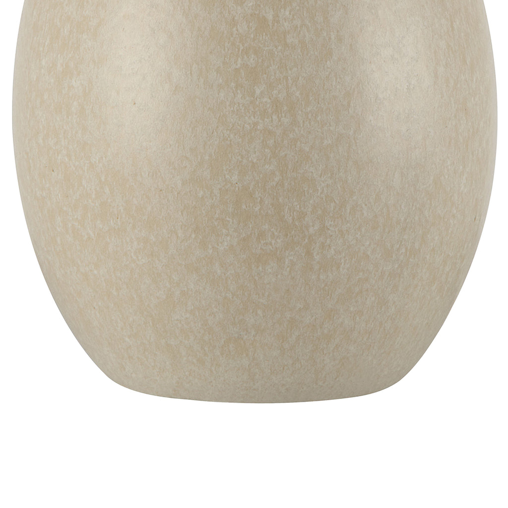 Cozylumi™ Cream Reactive Ceramic Table Lamp with Natural Rattan Shade, 18 in