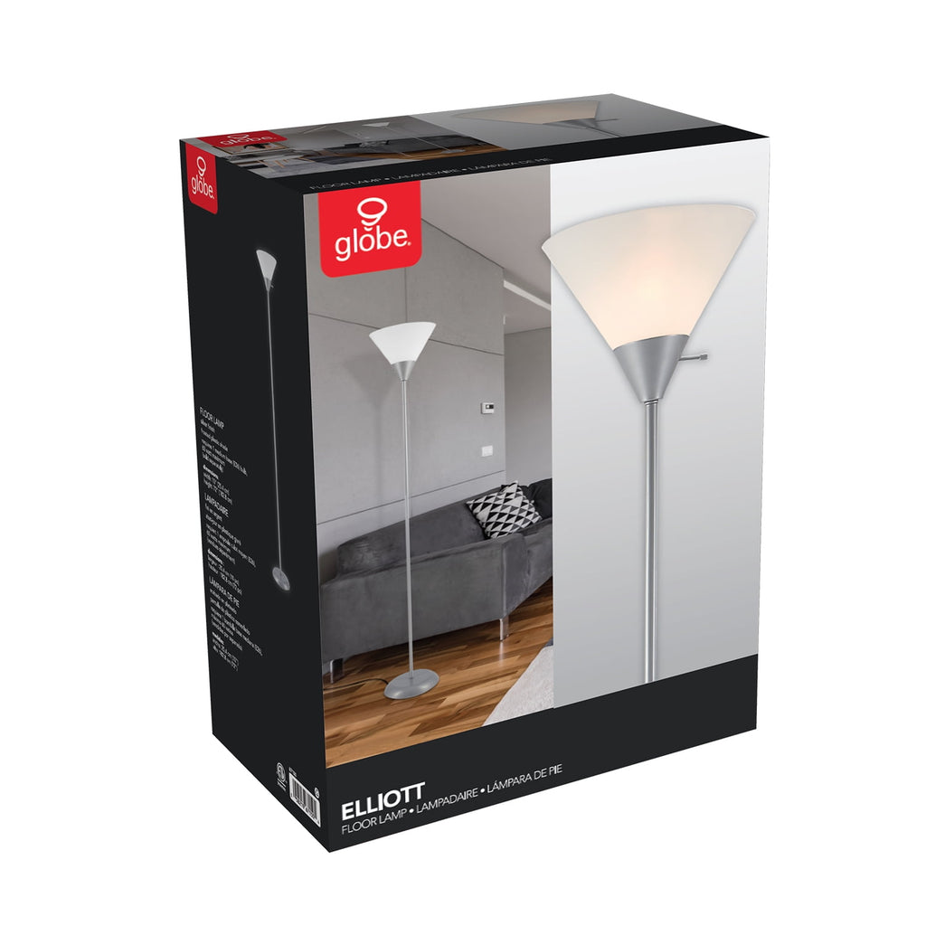 Cozylumi™ Elliott 72 in. Silver Floor Lamp, 67150