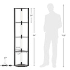 Cozylumi™ 64in Shelf Floor Lamps for Bedroom Office Living Room, Modern LED Corner
