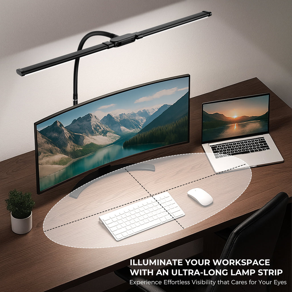 Cozylumi™ Coliware LED Desk Lamp for Office Home, Eye Caring Architect Lamp with Clamp