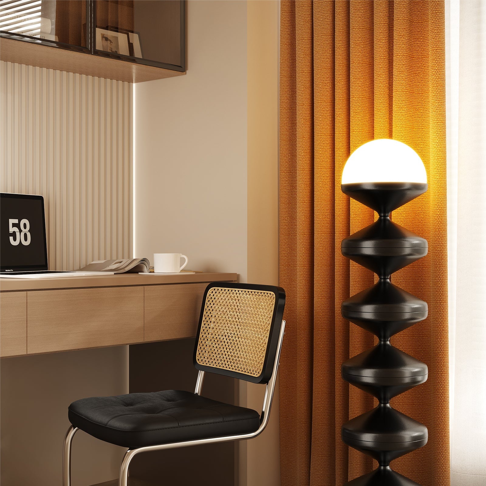 Cozylumi™ Metal Modern Floor Lamp for Living Room, Dome Shape Floor Light with Acrylic