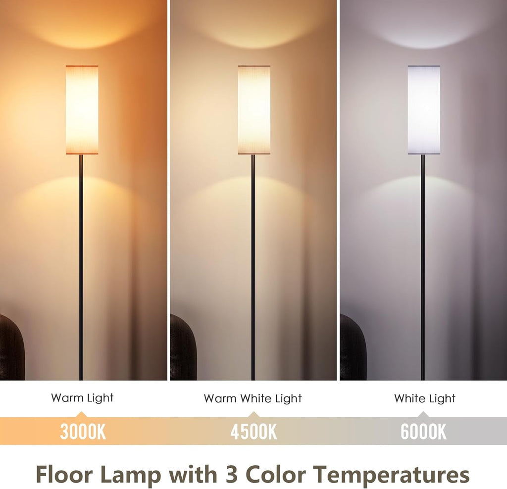 Cozylumi™ CAALOGT Floor Lamp, Modern Standing Lamp with 3 Color Temperatures, Foot