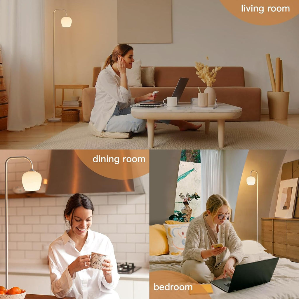Cozylumi™ ONEWISH 65" Floor Lamp for Living Room, Modern Standing Lamp with Opal Glass