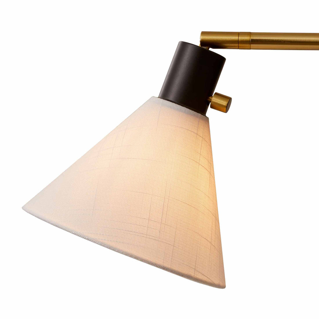 Cozylumi™ 68"H Metal Floor Lamp with Adjustable Dual Shades, Black and Gold Finish