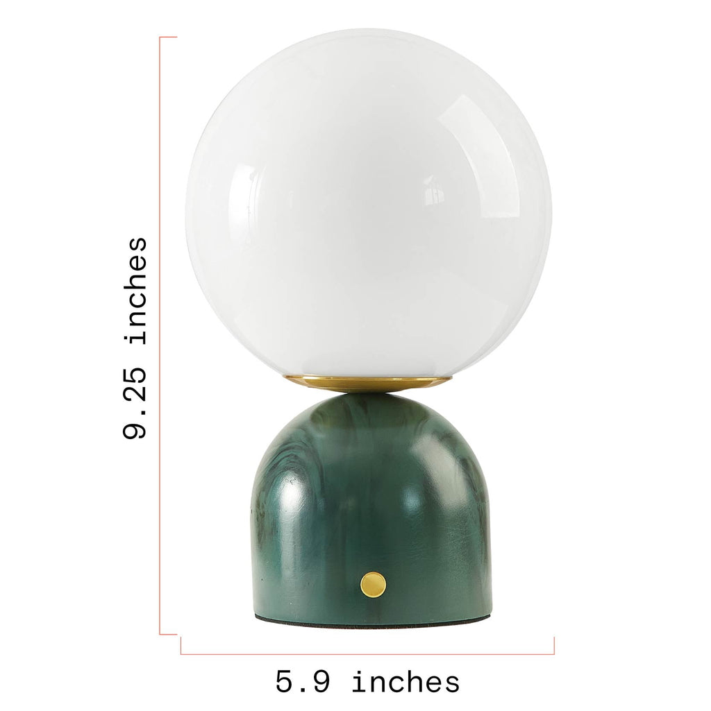 Cozylumi™ Beautiful Thyme Green Marble Uplight by Drew Barrymore, 9.25" H Table Lamp