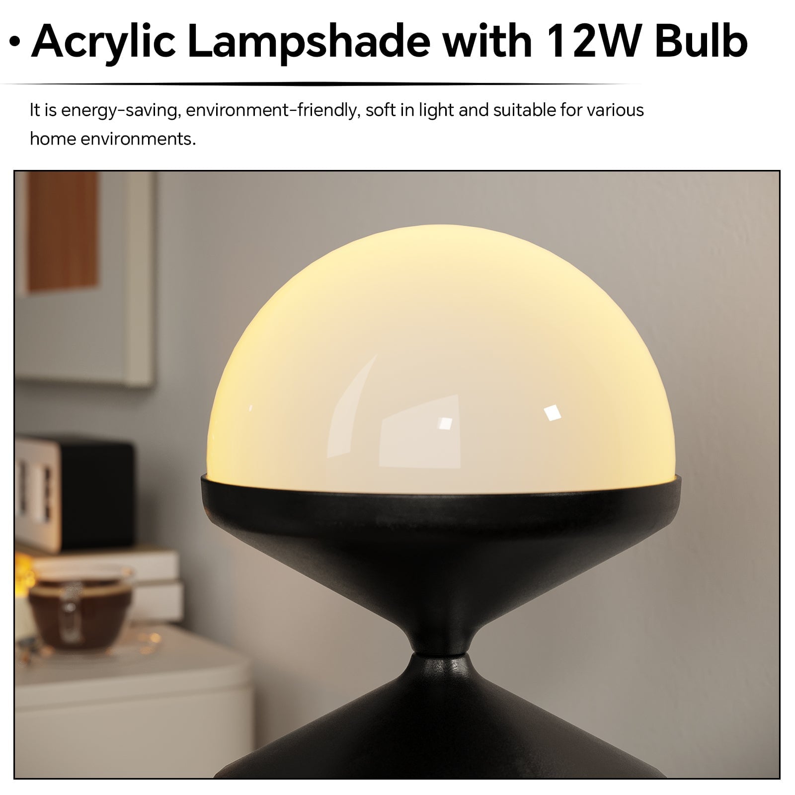 Cozylumi™ Metal Modern Floor Lamp for Living Room, Dome Shape Floor Light with Acrylic