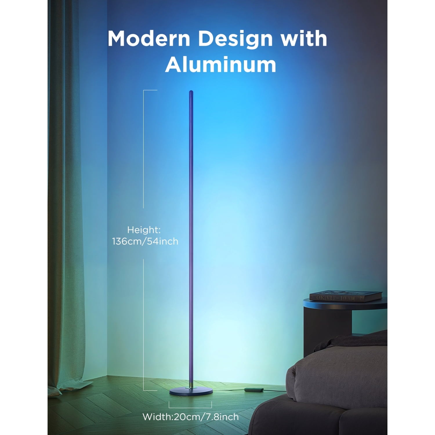 Cozylumi™ Govee RGBIC Floor Lamp Basic, 1000lm LED Corner Lamp Compatible with