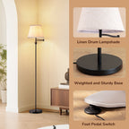 Cozylumi™ 62in Floor Lamps with Swing Arm for Living Room, Retro 350° Adjustable