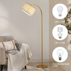 Cozylumi™ DEWENWILS 63.4-Inch Modern Arc Gold Floor Lamps for Living Room, Metal