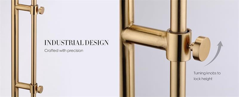 Cozylumi™ Lumadin 52/72 Modern Adjustable 1-Light Modern Adjustable Brass Floor Lamp