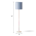 Cozylumi™ Kids Iridescent Floor Lamp with Aqua Fabric Shade