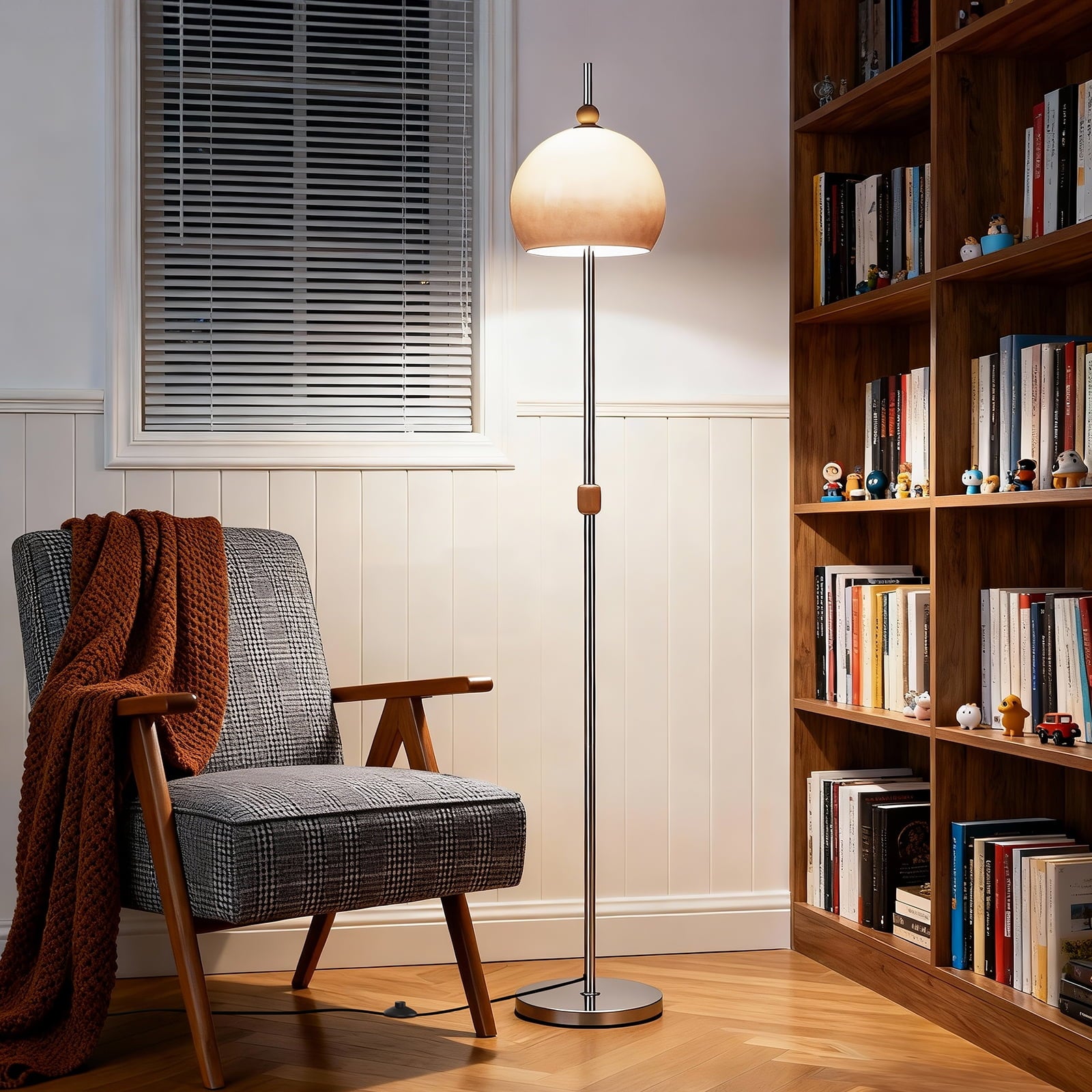 Cozylumi™ Glass Floor Lamps for Living Room, Modern Floor Lamps with Glass Shade &