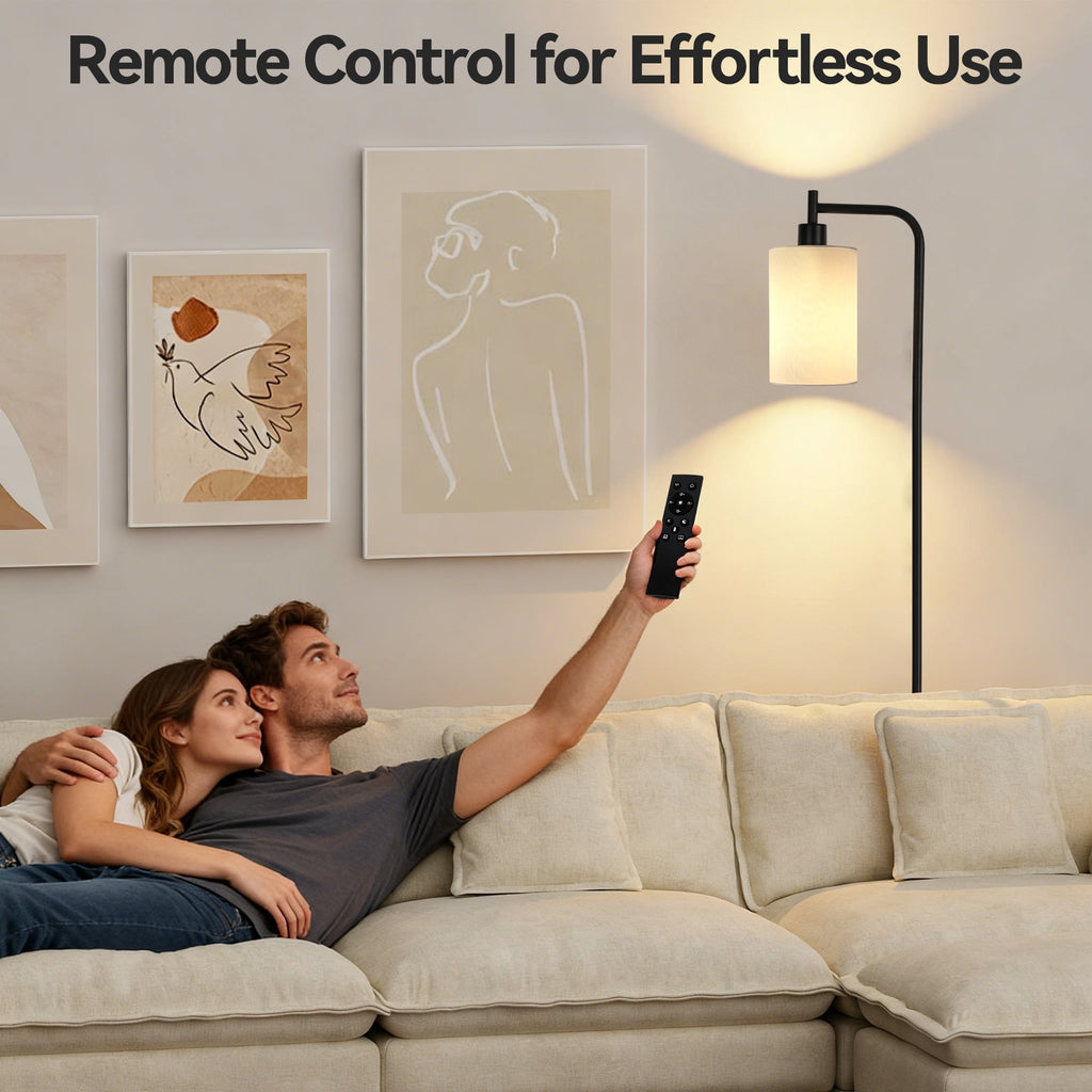Cozylumi™ BedLuxury Dimmable Arc Floor Lamp with Remote Control for Living Room