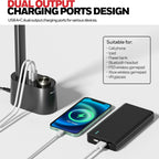 Cozylumi™ Honeywell Desk Lamp Home Office - LED Lighting with Charging Station A+C USB