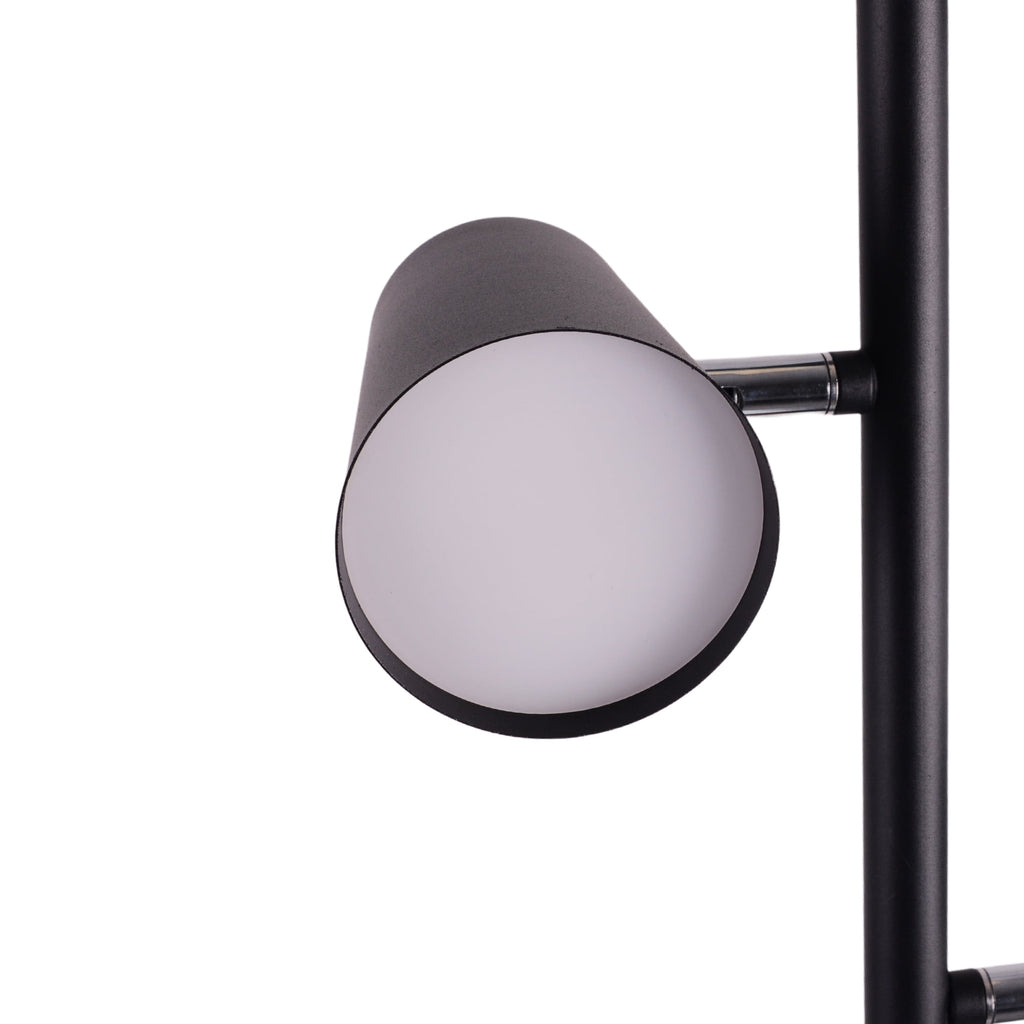 Cozylumi™ LED Floor Lamp, 62.2 in Height, 3 Adjustable Lights, Matte Black Finish, 1-Pack