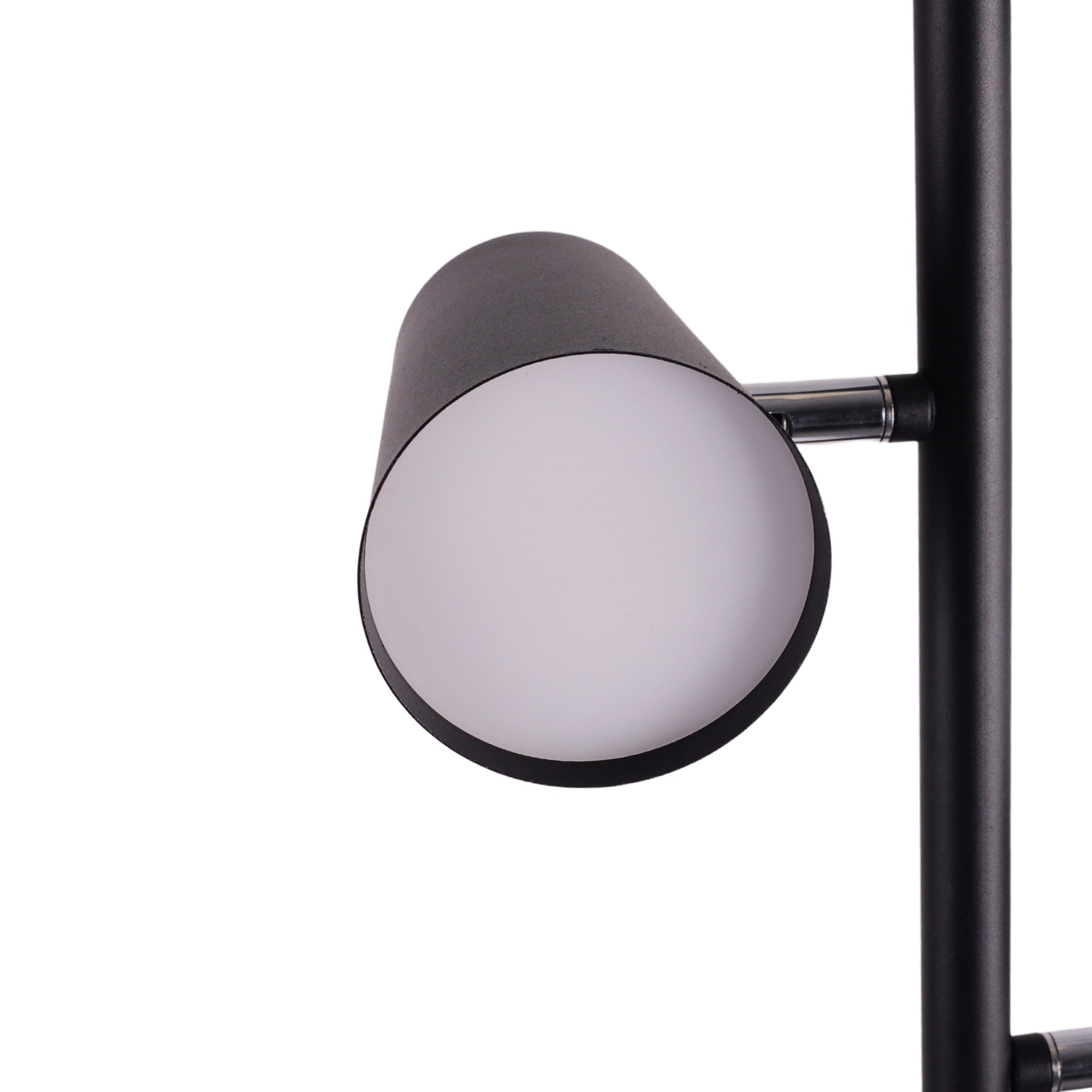 Cozylumi™ LED Floor Lamp, 62.2 in Height, 3 Adjustable Lights, Matte Black Finish, 1-Pack