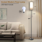 Cozylumi™ Vesteel Floor Lamp for Living Room, Modern Standing Lamp with 3 Color