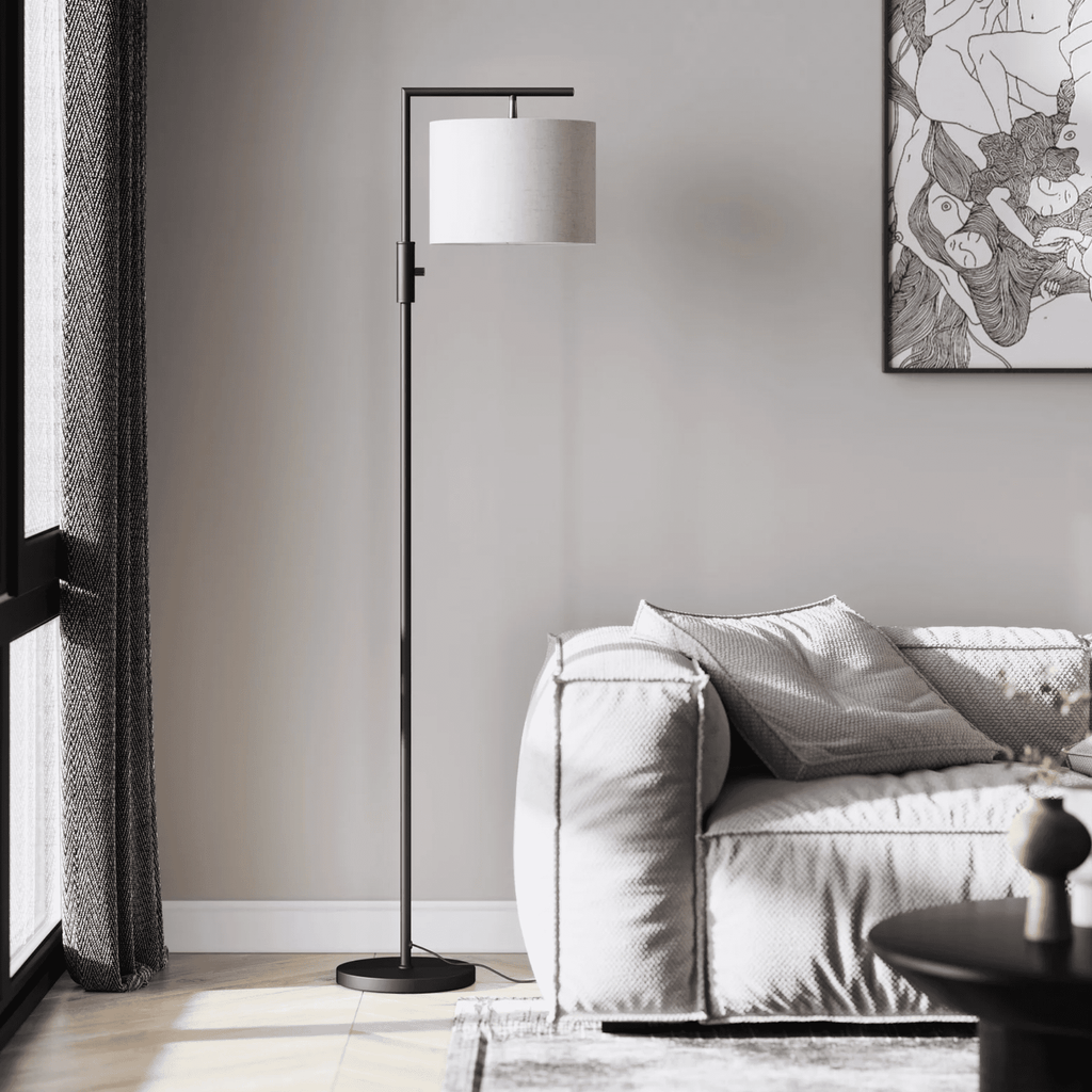 Cozylumi™ Iron Modern Standing Lamp, Gold Floor Lamp for Living Room, with Rotary