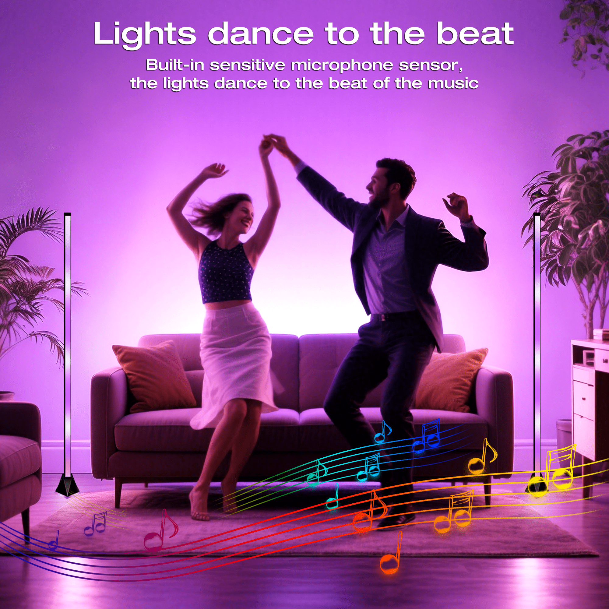 Cozylumi™ Alichome LED Corner Floor Lamp, with App & Remote Control, Smart RGB 16M