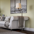 Cozylumi™ Birdsong 60'' Dimmable Floor Lamp with Oatmeal Fabric Empire Shade