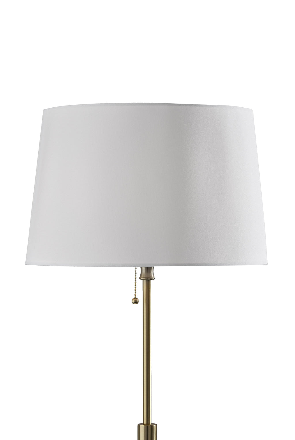 Cozylumi™ 59.5 in Gold Stick Floor Lamp with White Fabric Shade