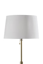 Cozylumi™ 59.5 in Gold Stick Floor Lamp with White Fabric Shade