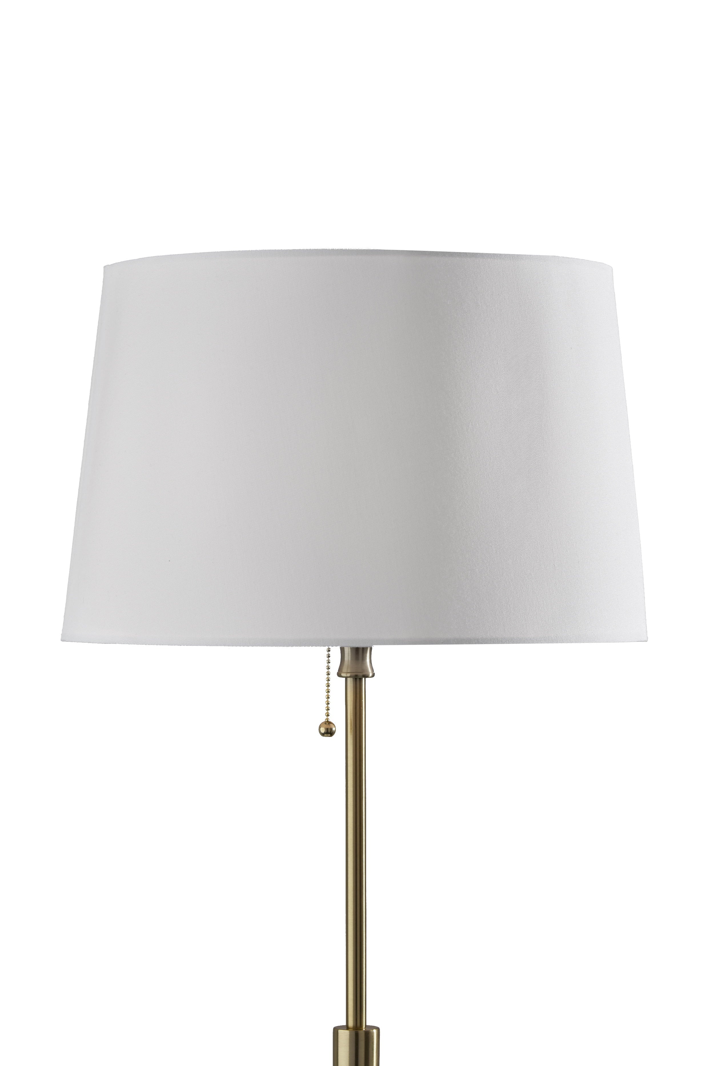 Cozylumi™ 59.5 in Gold Stick Floor Lamp with White Fabric Shade