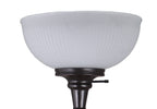 Cozylumi™ 71 in Oil Rubbed Bronze Floor Lamp with Frosted Glass Shade