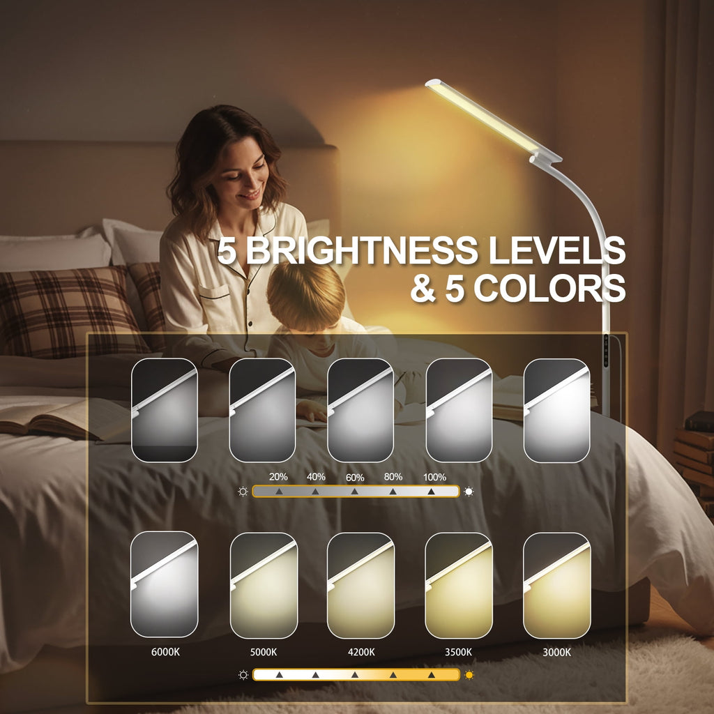 Cozylumi™ Shomterade 3-in-1 SAD Light Therapy Lamp , Floor Lamp with Remote, Adjustable