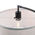 Cozylumi™ Michelle 71-Inch Metal Arc Floor Lamp with White Fabric Shade and 3-Way Switch