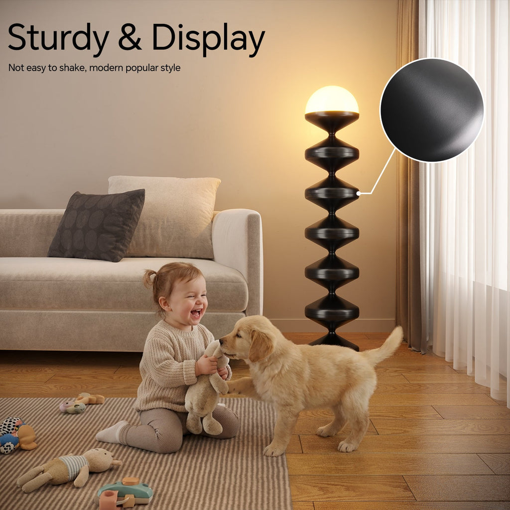 Cozylumi™ Metal Modern Floor Lamp for Living Room, Dome Shape Floor Light with Acrylic