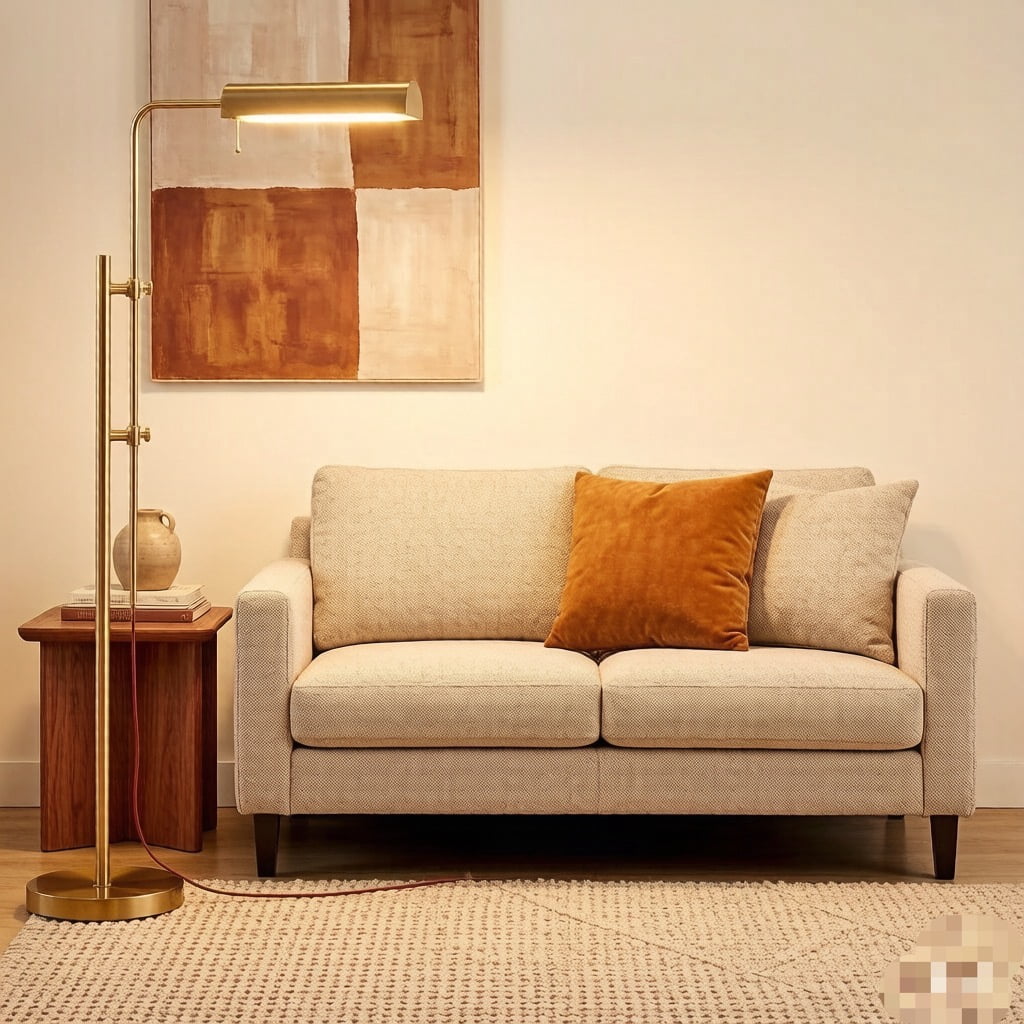 Cozylumi™ Lumadin 52/72 Modern Adjustable 1-Light Modern Adjustable Brass Floor Lamp